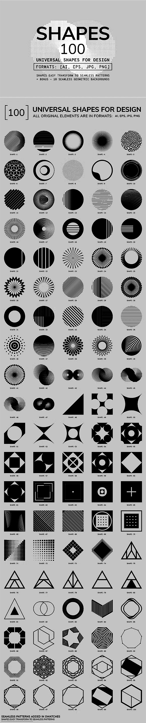100 Geometric Shapes. Part 4, 2232594