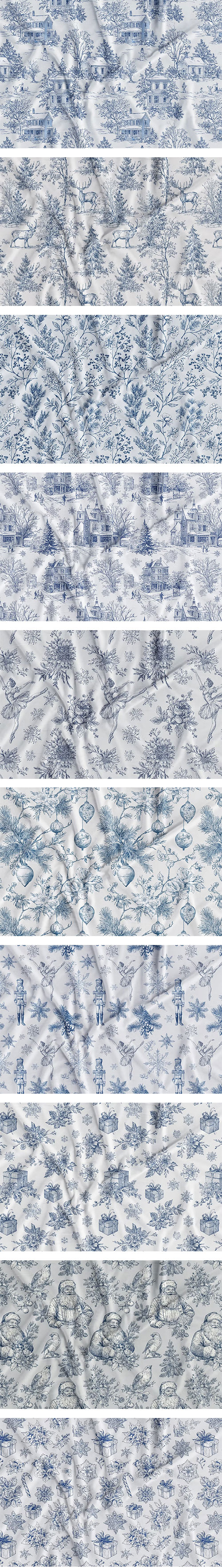 Christmas Toile Seamless Patterns 291963442