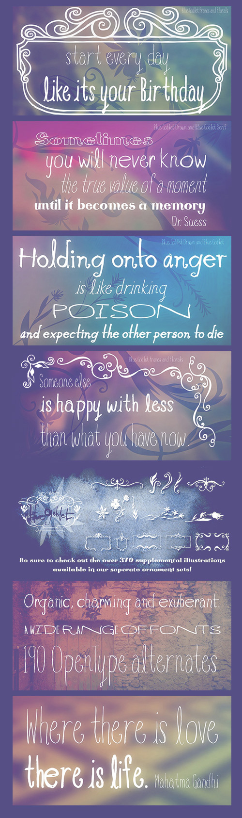 Blue Goblet Drawn - A Must Have Hand-Drawn Typeface 18xOTF Blue Goblet Drawn - A Must Have Hand-Drawn Typeface 18xOTF