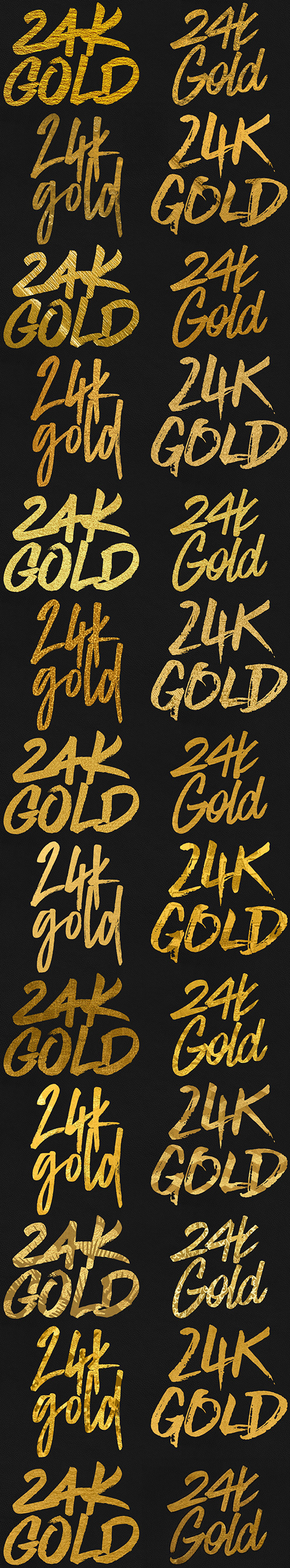 500 Gold Foil Layer Styles Photoshop 739024