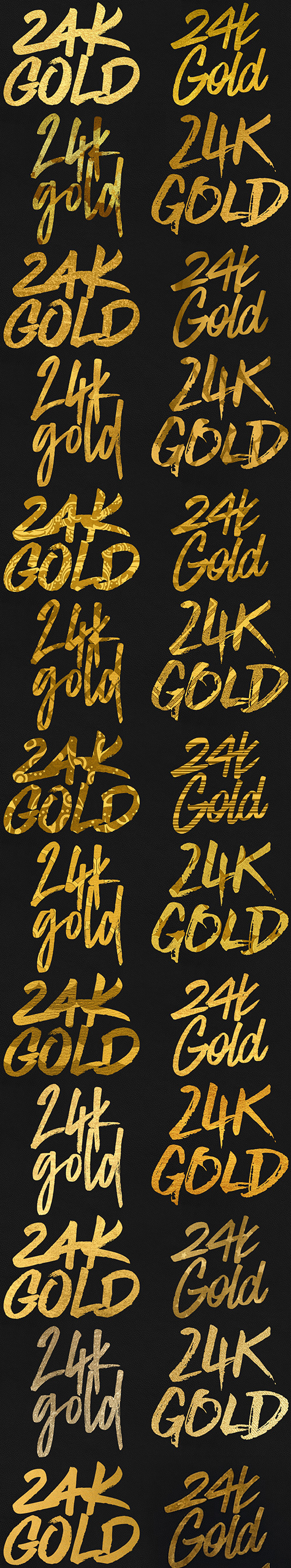 500 Gold Foil Layer Styles Photoshop 739024