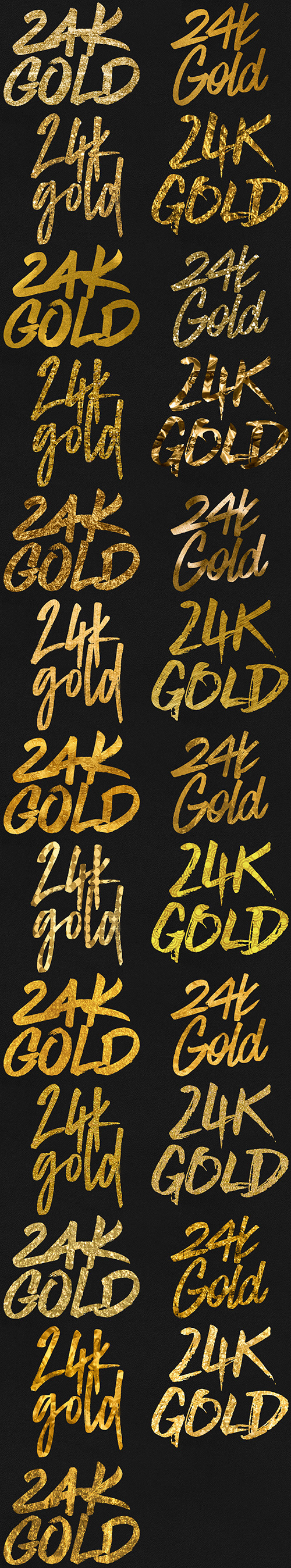 500 Gold Foil Layer Styles Photoshop 739024