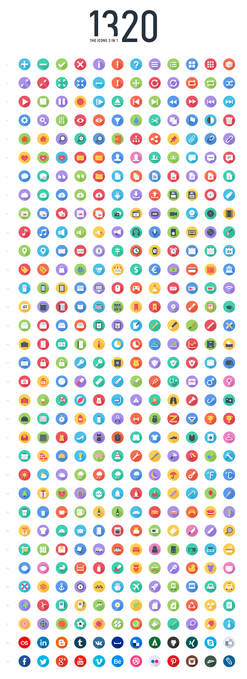 12.000 Massive Vector Icons Bundle #1, 92193