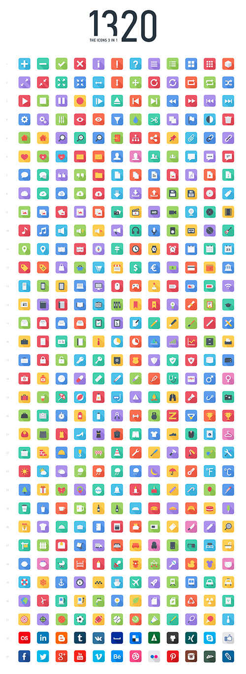 12.000 Massive Vector Icons Bundle #1, 92193