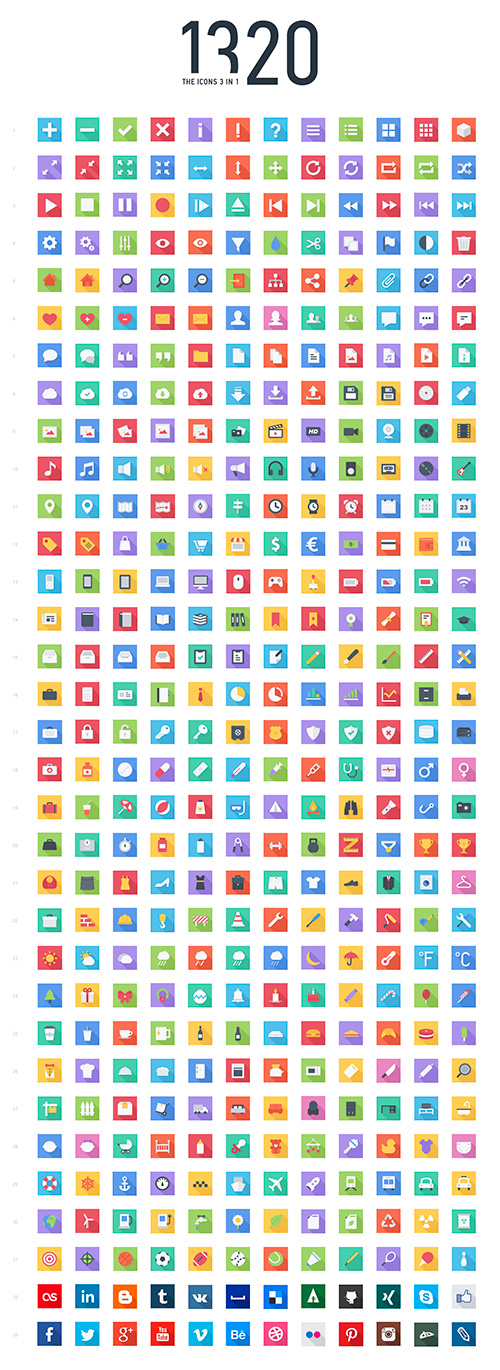 12.000 Massive Vector Icons Bundle #1, 92193