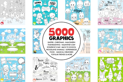 5000 in 1 - Black Lines Mega Bundle 1779227