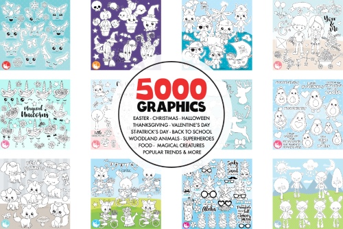 5000 in 1 - Black Lines Mega Bundle 1779227