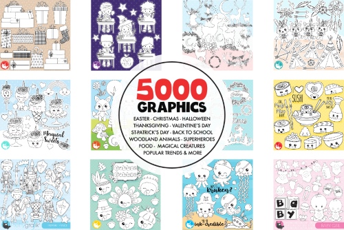 5000 in 1 - Black Lines Mega Bundle 1779227