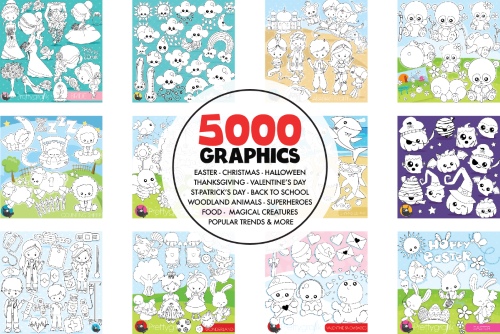 5000 in 1 - Black Lines Mega Bundle 1779227