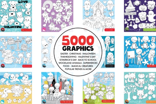 5000 in 1 - Black Lines Mega Bundle 1779227