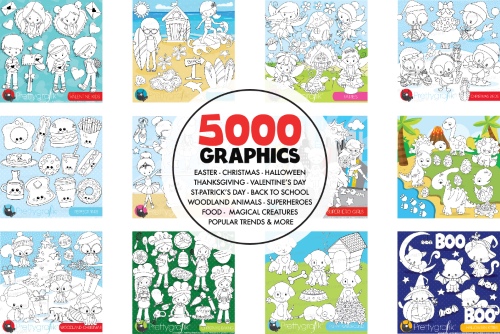 5000 in 1 - Black Lines Mega Bundle 1779227