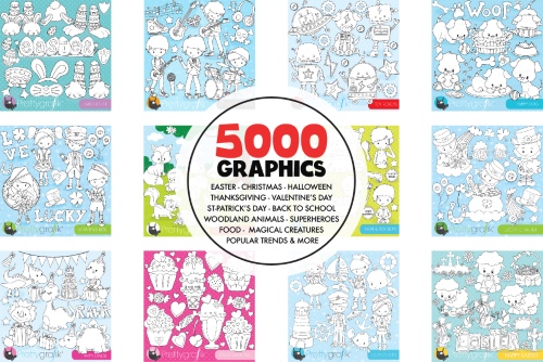 5000 in 1 - Black Lines Mega Bundle 1779227