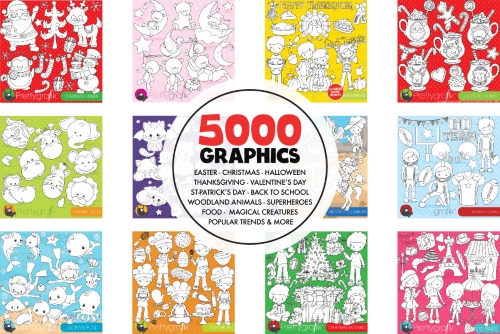 5000 in 1 - Black Lines Mega Bundle 1779227