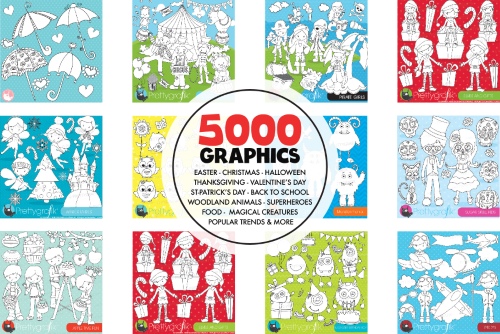 5000 in 1 - Black Lines Mega Bundle 1779227