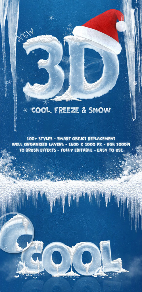 New 3D Ice Cool Freeze & Snow Text Effects 21095287 New 3D Ice Cool Freeze & Snow Text Effects 21095287