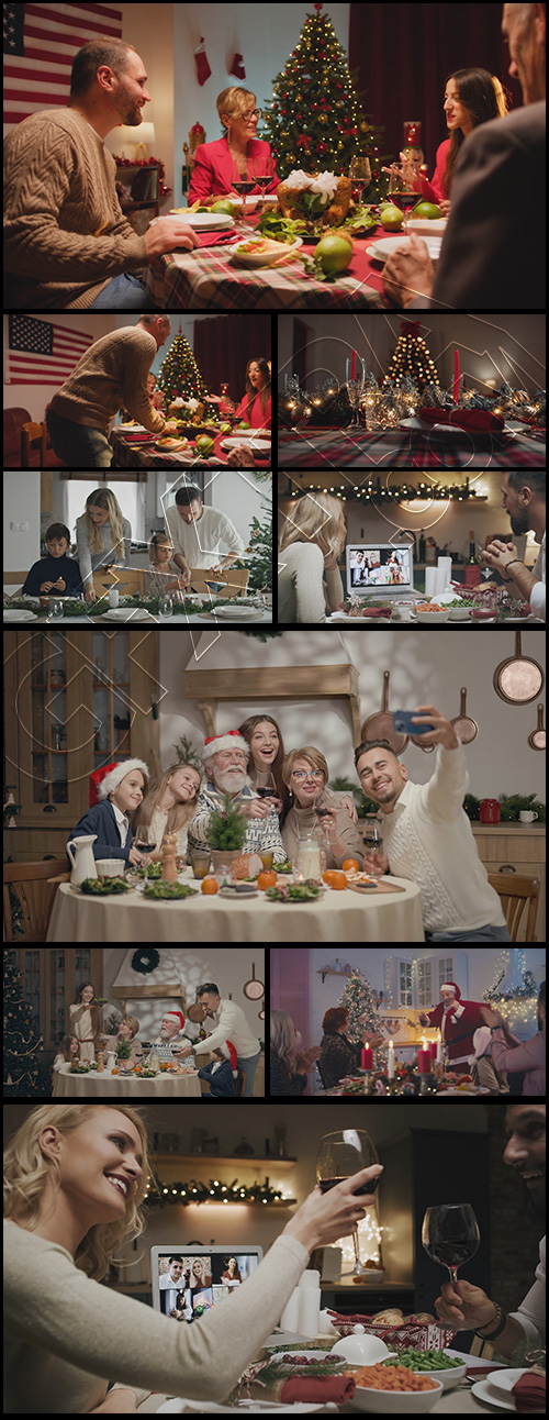 Christmas Dinner Footages #2, 11xMOV 4k 8k ProRes