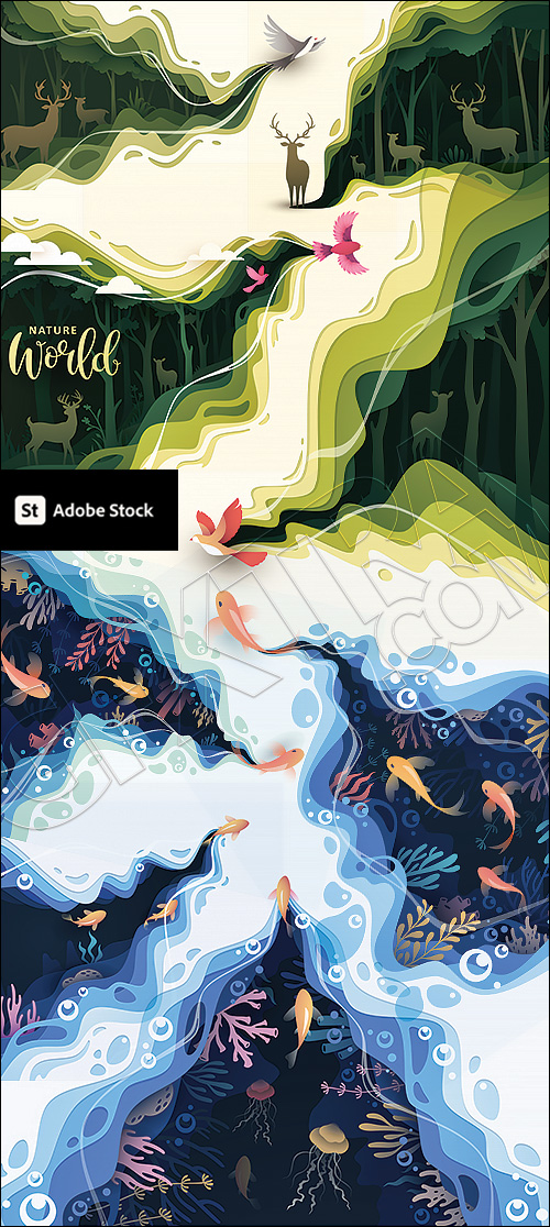 Nature Concept Paper Cuts 19xAI