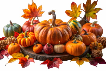 Pumpkin Autumn Thanksgiving Harvest Design Elements 30xPNG