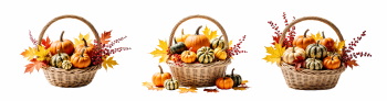 Pumpkin Autumn Thanksgiving Harvest Design Elements 30xPNG