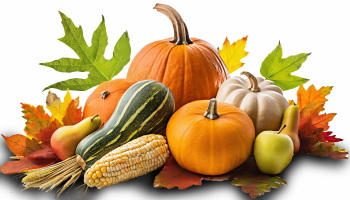 Pumpkin Autumn Thanksgiving Harvest Design Elements 30xPNG