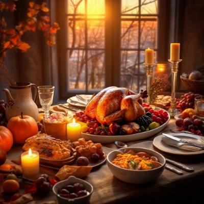 Thanksgiving Day Templates & PNG Elements 12xPNG, 13xJPG