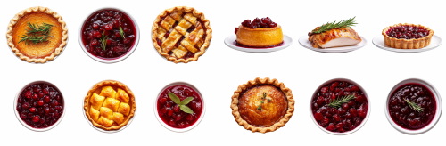 Thanksgiving Day Templates & PNG Elements 12xPNG, 13xJPG