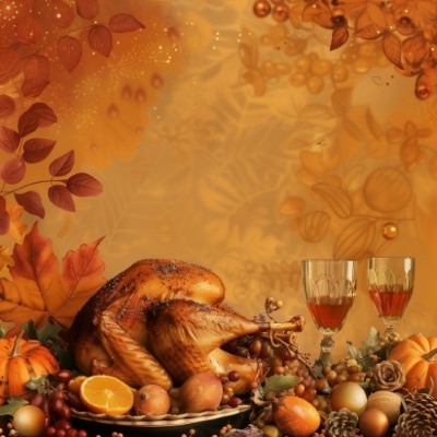 Thanksgiving Day Templates & PNG Elements 12xPNG, 13xJPG