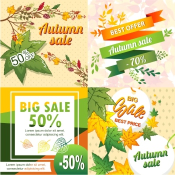 Autumn Special Sale Backgrounds 21xEPS