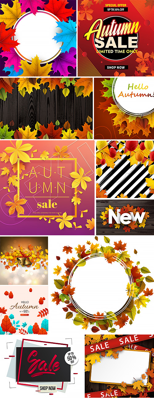 Autumn Special Sale Backgrounds 21xEPS