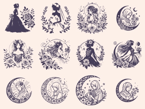 Muslim Hijab Vectors 36xAI Muslim Hijab Vectors 36xAI