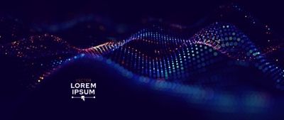 Flow Particles Bokeh, Digital Neural Network Abstracts 26xAI