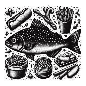 Vintage Food Engravings 37xAI