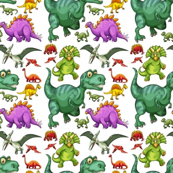 Dinosour Toons Seamless Patterns #1, 31xEPS Dinosour Toons Seamless Patterns #1, 31xEPS