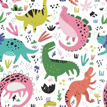 Dinosour Toons Seamless Patterns #1, 31xEPS Dinosour Toons Seamless Patterns #1, 31xEPS
