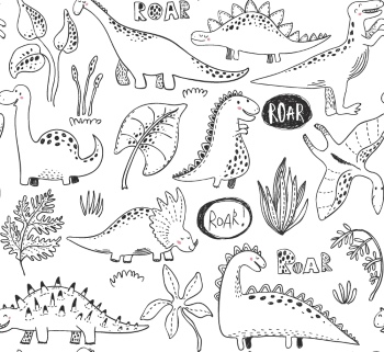 Dinosour Toons Seamless Patterns #1, 31xEPS Dinosour Toons Seamless Patterns #1, 31xEPS