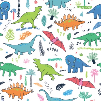 Dinosour Toons Seamless Patterns #1, 31xEPS Dinosour Toons Seamless Patterns #1, 31xEPS