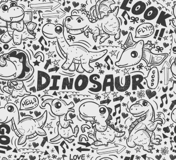 Dinosour Toons Seamless Patterns #1, 31xEPS Dinosour Toons Seamless Patterns #1, 31xEPS