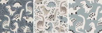 Dinosour Toons Seamless Patterns #1, 31xEPS Dinosour Toons Seamless Patterns #1, 31xEPS