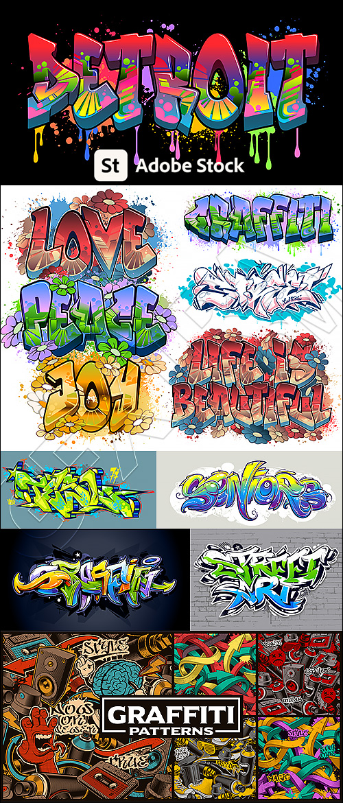 Graffiti Art Vector Collection 50xAI