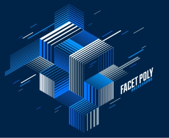 Line Design 3D Cubes and Triangles Abstract Backgrounds 30xAI