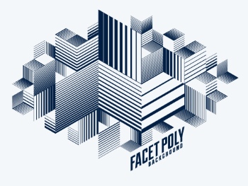 Line Design 3D Cubes and Triangles Abstract Backgrounds 30xAI