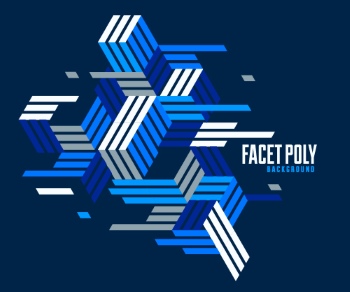 Line Design 3D Cubes and Triangles Abstract Backgrounds 30xAI