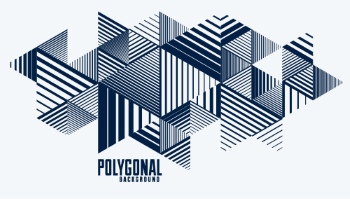 Line Design 3D Cubes and Triangles Abstract Backgrounds 30xAI