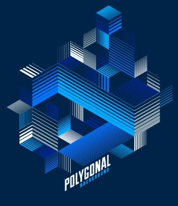 Line Design 3D Cubes and Triangles Abstract Backgrounds 30xAI