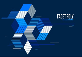 Line Design 3D Cubes and Triangles Abstract Backgrounds 30xAI