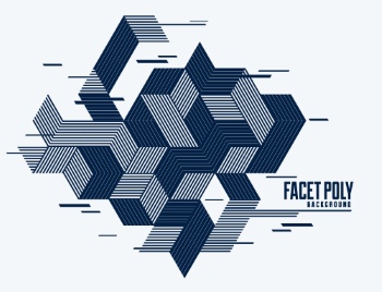 Line Design 3D Cubes and Triangles Abstract Backgrounds 30xAI