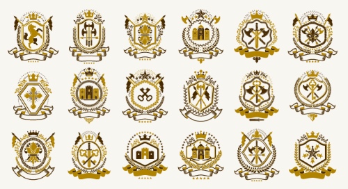 Heraldic Emblem Sets 25xAI