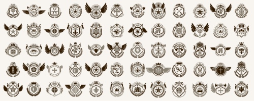 Heraldic Emblem Sets 25xAI