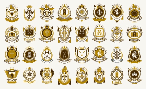 Heraldic Emblem Sets 25xAI