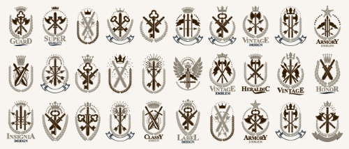 Heraldic Emblem Sets 25xAI